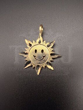 14K Yellow Gold Sun Pendant